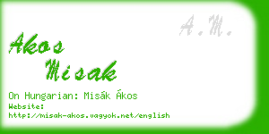 akos misak business card